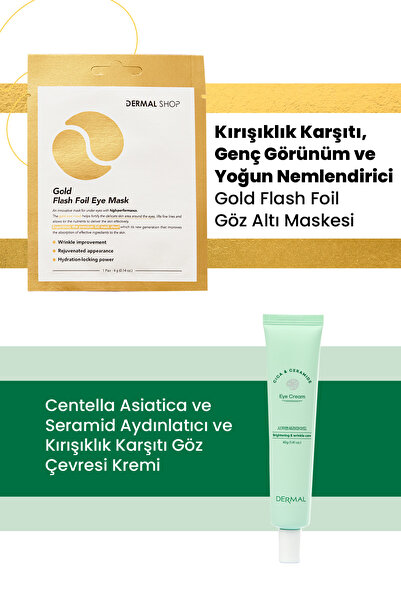 Dermal CICAXMIDE Göz Çevresi Kremi 40 gr ve Dermal 3 Katmanlı Gold Göz Maskes...