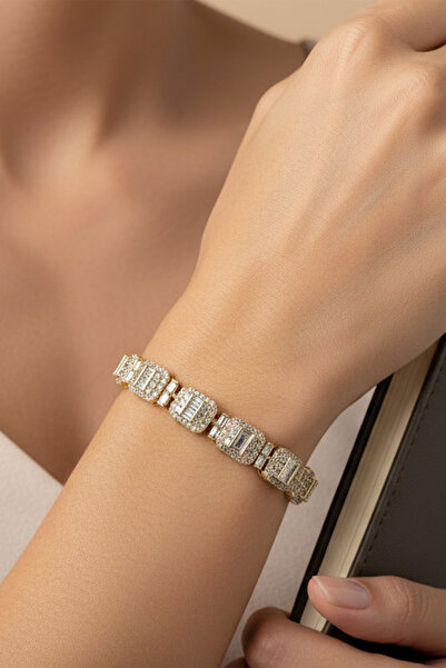 XUPING JEWELRY STİL İNCİSİ/XUPING JEWELRY BAGET DİLİM ZİRKON TAŞLI BİLEKLİK