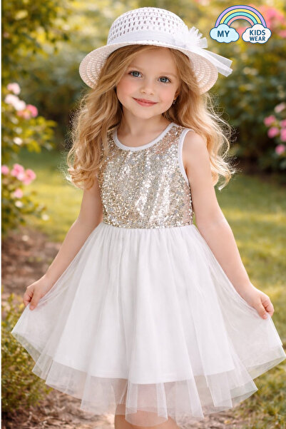 My Kids Wear Κοριτσίστικο καπέλο και φόρεμα με παγιέτες