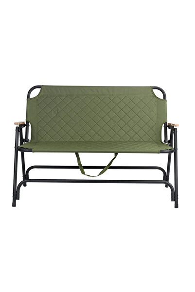 AutoFamily AUTO FAMILY Foldable Outdoor Camping Chair Green – 2 seater Chair ...
