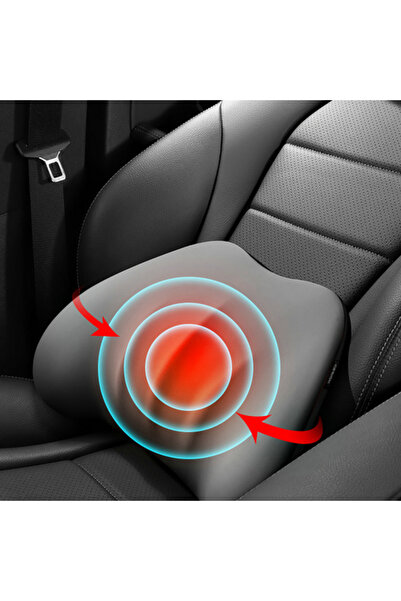 AutoFamily AUTO FAMILY Ergonomic Lumbar Support Backrest Pillow for Car & Office Chair – Memory Foam Cushion