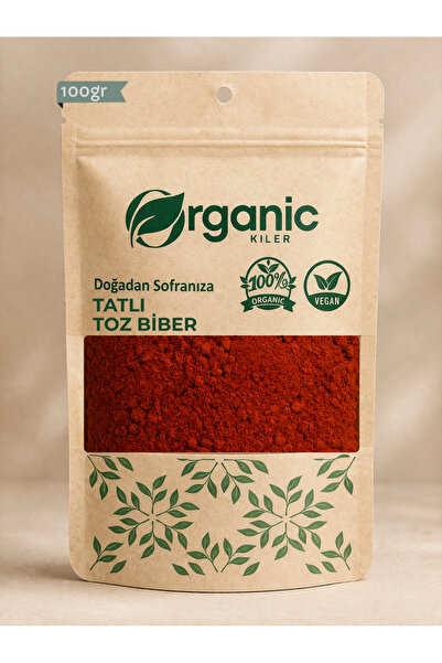 Organic Kiler Kırmızı Tatlı Toz Biber 100gr - Katkısız & Doğal