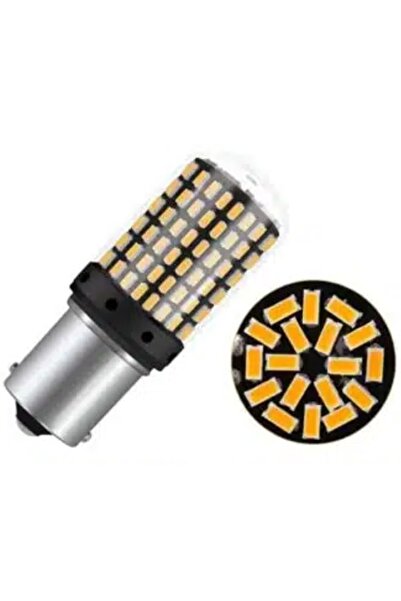 Ruan Set 2 Becuri LED Canbus 1156 Pozitie Portocaliu BA15S P21W 144 LED-uri