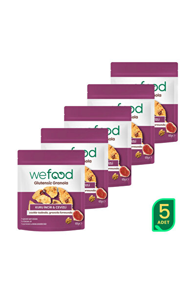 Wefood Glutensiz Granola Kuru İncir & Cevizli 60 gr 5'li