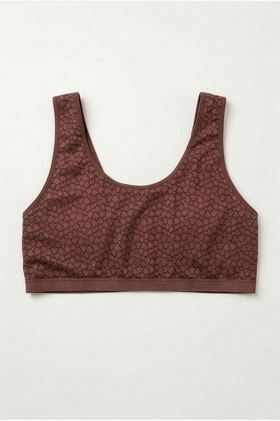 HNX Γυναικείο μπουστάκι με χοντρό λουράκι από δαντέλα λεοπάρ