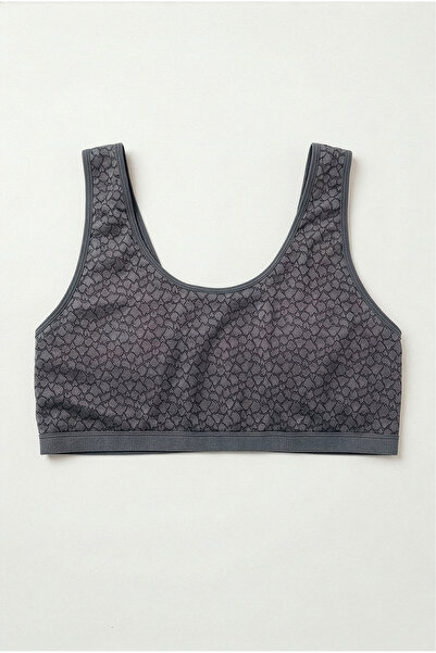 HNX Γυναικείο μπουστάκι με χοντρό λουράκι από δαντέλα λεοπάρ