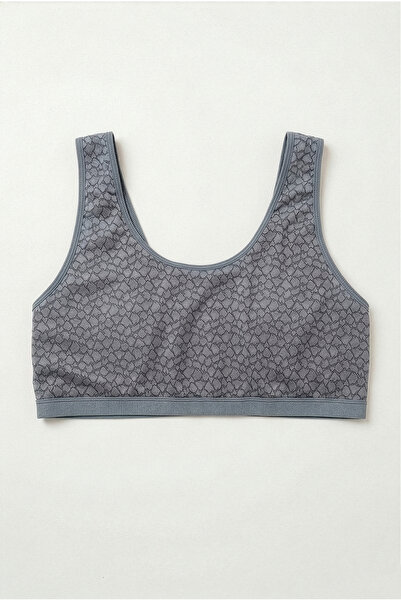 HNX Γυναικείο μπουστάκι με χοντρό λουράκι από δαντέλα λεοπάρ