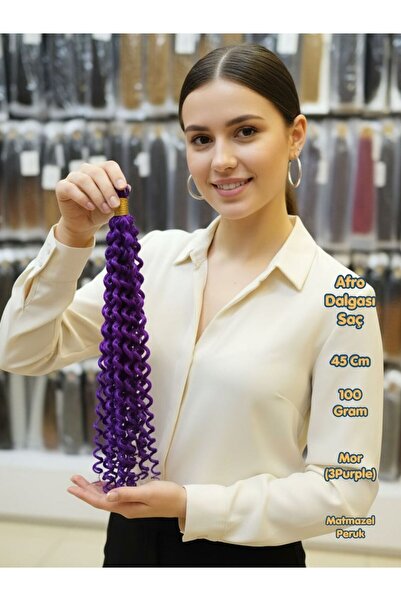 My Hair Türkiye Afro Dalgası Saç Mor 45 Cm 100 Gram