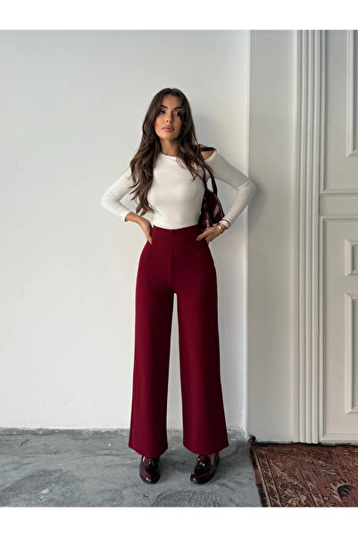 mydukkan.co Pantalone sa unutrašnjim elastičnim pojasom - bordo crvena