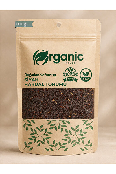 Organic Kiler Siyah Hardal Tohumu 100gr. Elenmiş & Katkısız Taze Mahsül