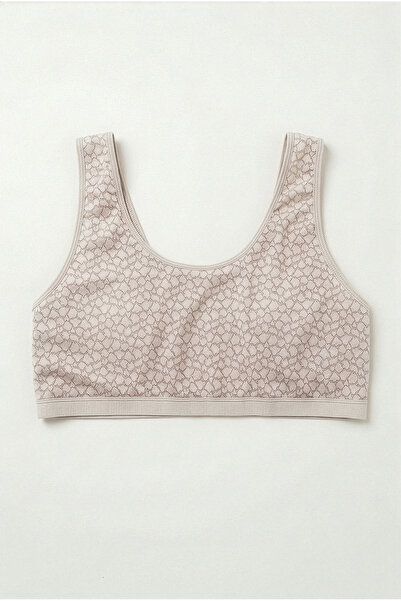 HNX Γυναικείο μπουστάκι με χοντρό λουράκι από δαντέλα λεοπάρ