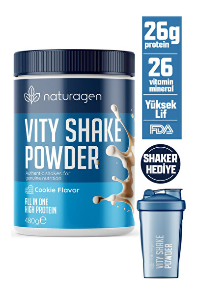 Naturagen Vity Shake Powder Cookie Lovers 480 g | Yüksek Proteinli Öğün Tozu ...