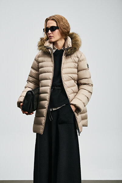 Lufian Elit Goose down Women's Coat Beige