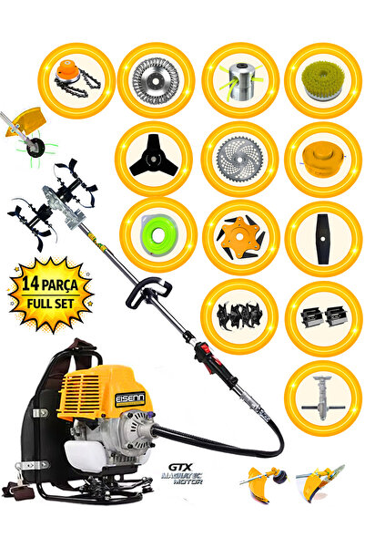 EISEnn Alman 10 In 1 Set X-torq 20 Hp Sırt Tipi Benzinli Ot Çim Biçme Makinas...