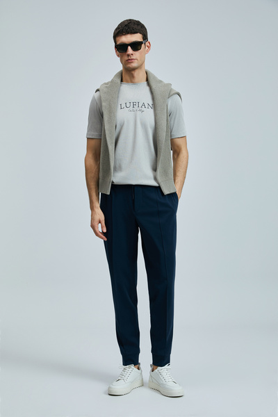 Lufian Pıto Smart Ανδρικό παντελόνι Chino Slim Fit Navy Blue