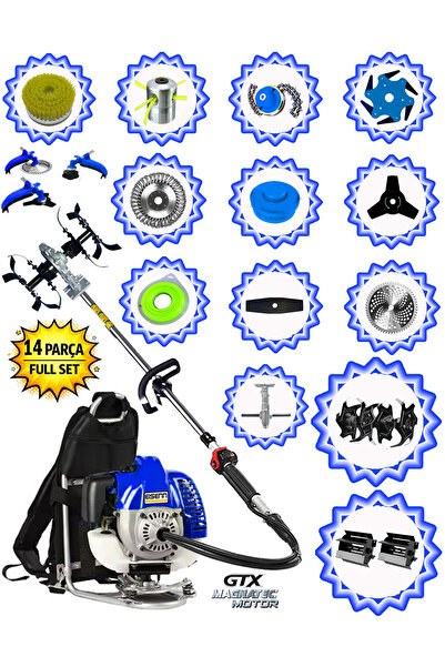 EISEnn German 14 In 1 Gtx 900 Series 20 Hp Varna Seri Sırt Tipi Çim Ot Tırpan...