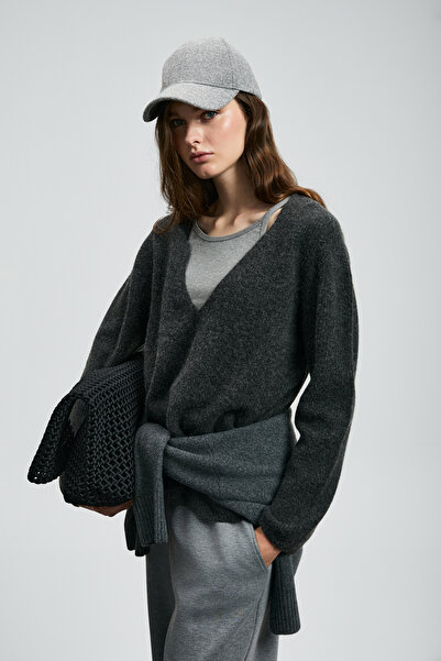 Lufian Γυναικείο πουλόβερ Linda ανθρακί