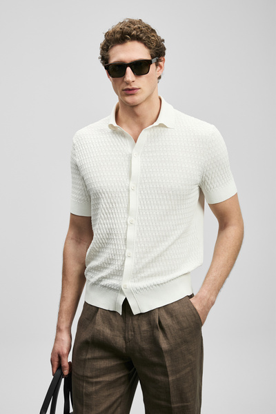 Lufian Ντάργουιν Ανδρικό Κουλμάξ ®   Πουλόβερ σε λευκό χρώμα