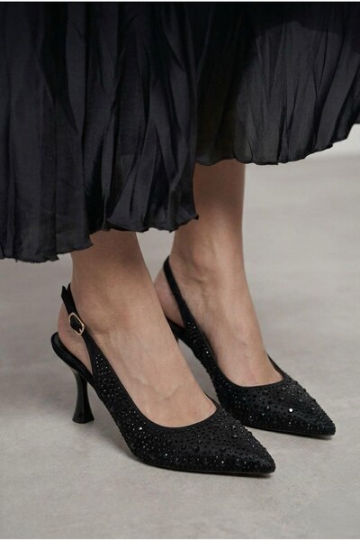 v.s.h velvet Γυναικείο βραδινό φόρεμα Πέτρινο Λεπτομερές ύφασμα με μυτερή μύτ...