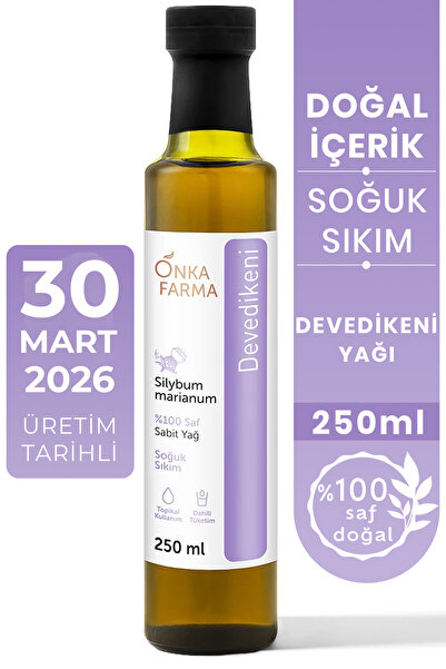 OnkaFarma Onka Farma %100 Saf Devedikeni Yağı - Soğuk Sıkım Devedikeni Yağı -...
