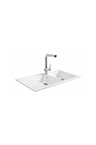 Nuss Nuevo Sonas 6 S Seramik Eviye 60 cm 1,5 Gözlü Parlak Beyaz Çift Yönlü – ...