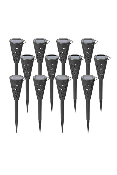 Bibilel Σετ 12 Ηλιακών Λαμπών LED, Κωνικό Σχέδιο, για Κήπο, 5 W, Bibilel, Ψυχ...