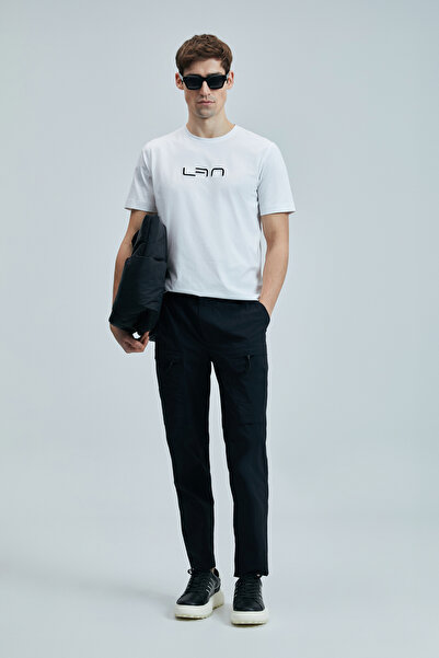 Lufian Blaze Modern Grafik T- Shirt Beyaz