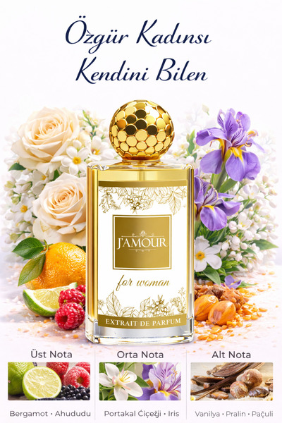 J'AMOUR EAU DE PARFUME W309 Lan. Est Belle Kadın Parfümü 50 ml Tatlı, Vanilya...