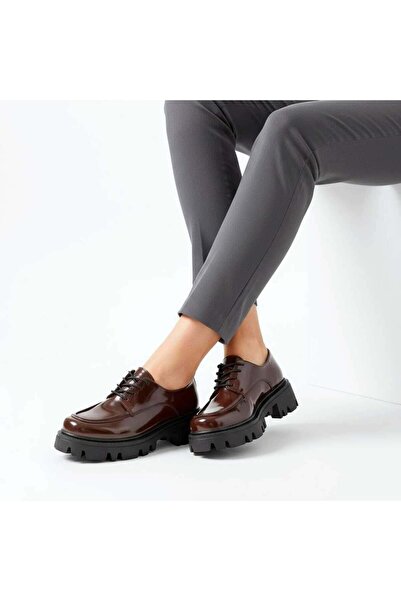 v.s.h velvet Γυναικεία λουστρίνι με κορδόνια Loafer καθημερινά casual παπούτσια