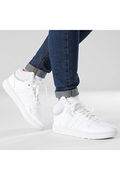 adidas Hoops Mid 3.0 K Young Casual Παπούτσια GW0401 Λευκό