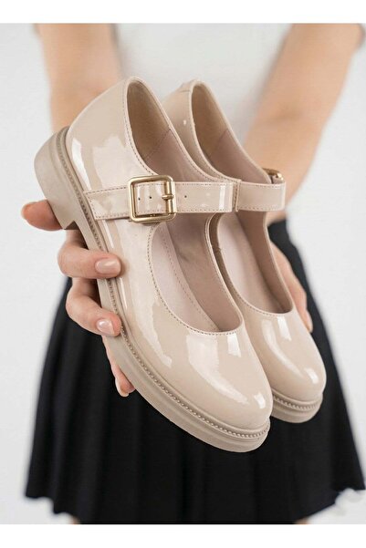 GİAMGİA STORE Γυναικεία παπούτσια με χοντρή σόλα και αγκράφα σε καφέ χρώμα, κ...