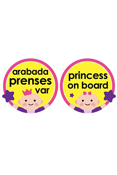 Babyjem Art-094 Vakumlu Araba Cam Yazısı Pembe