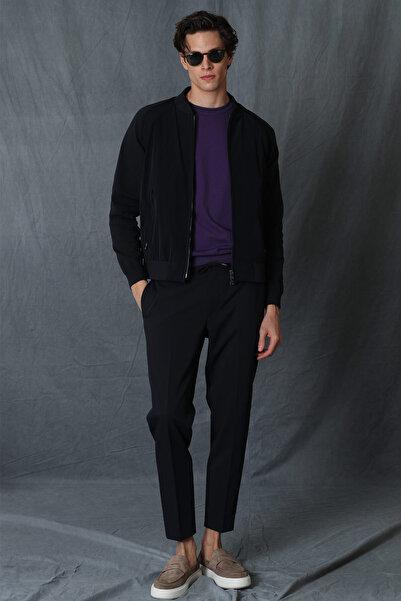 Lufian Glen Jogger Trousers Slim Fit Navy Blue