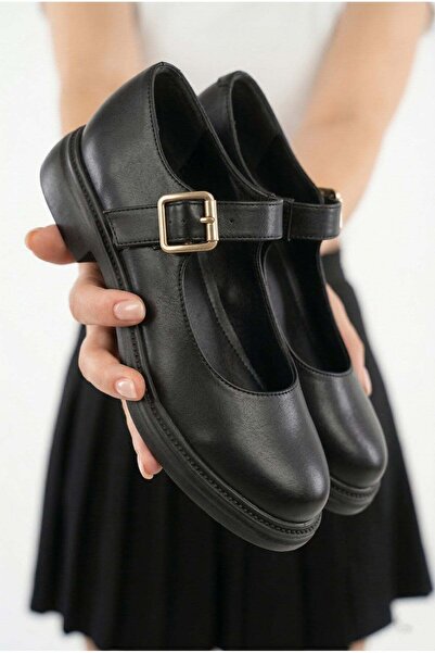 GİAMGİA STORE Γυναικεία παπούτσια με χοντρή σόλα και αγκράφα σε καφέ χρώμα, κ...