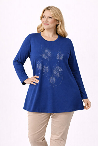 Mutlu City Women's Combed Cotton Tunic for Middle-Aged and Older Mothers 4745