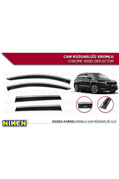 Niken Skoda Karoq 2018-2023 Kromlu Cam Rüzgarlığı