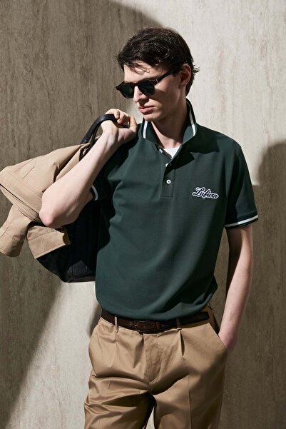 Lufian 111040249 Artos Smart muška polo majica s ovratnikom muška majica KHAKI
