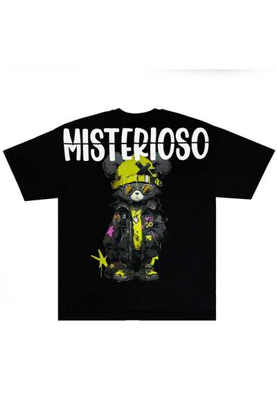 ARMY STORE Μαύρο Oversize T-Shirt με στάμπα MISTERIOSO – Streetwear - L