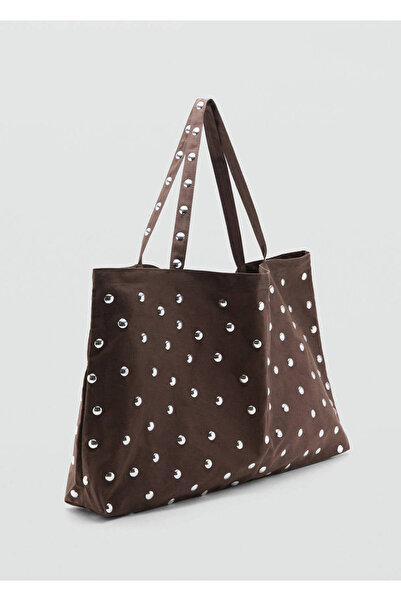 MANGO Woman Zımba detaylı tote çanta