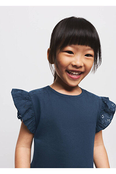 MANGO Baby Fırfırlı nakış detaylı t-shirt
