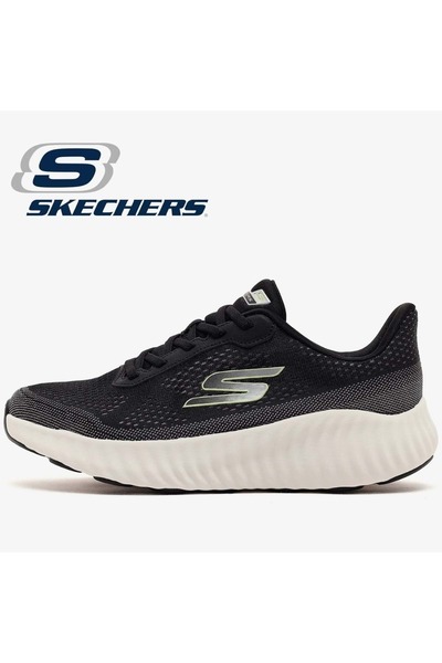 SKECHERS حذاء رياضي للجنسين من Go Run Now 129735 باللونين الأسود والأبيض
