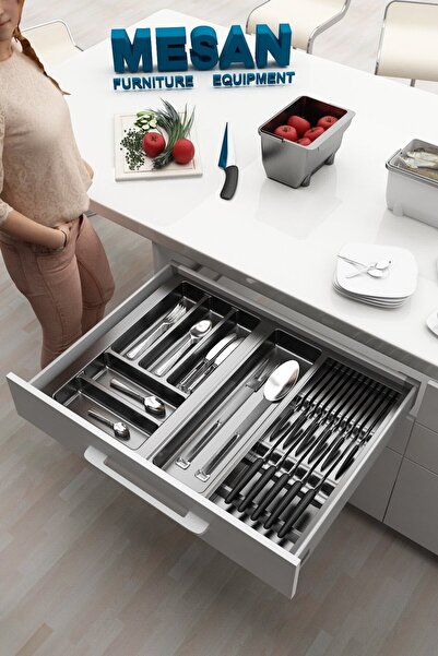 Generic Brand Organizator za držač kašika i noževa u fioci, antracit, 74x48, ...