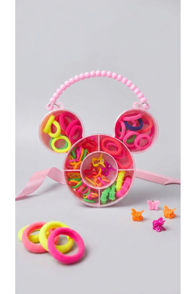 Universal Mickey Mouse Figürlü Kız Çocuk Saç Aksesuar Seti - Kutulu Renkli La...