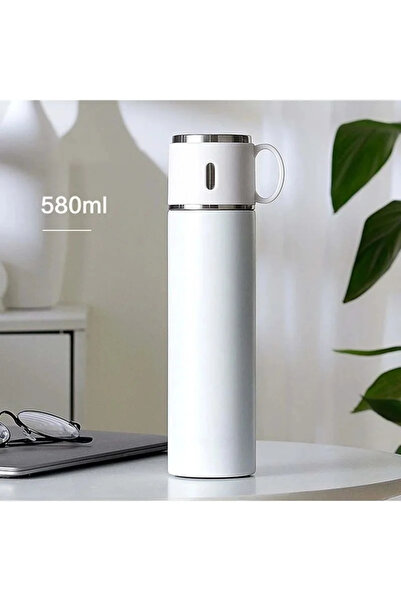 FLYON 316 Paslanmaz Çelik Termos Bardak 580 Ml Bardaklı 20 Saat Sıcak-soğuk T...