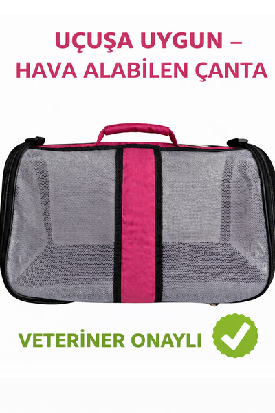 AlaPet Hava Alabilen Kedi Köpek Taşıma Çantası - Uçak İçin Uygun 10KG Kapasiteli