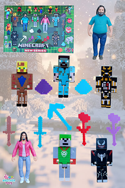 Brother Toys 17 Parça Garrett Garrison Steve Oyuncak Figürleri Minecraft Venom