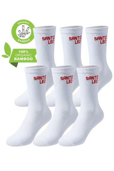 SANTO LEO Everyday Sx7666-100 Cotton X6 Antreman Çorabı BEYAZ