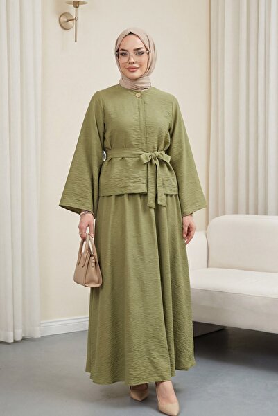 HİJABAYA Σετ Cupra με φούστα με ζώνη και ένα κουμπί