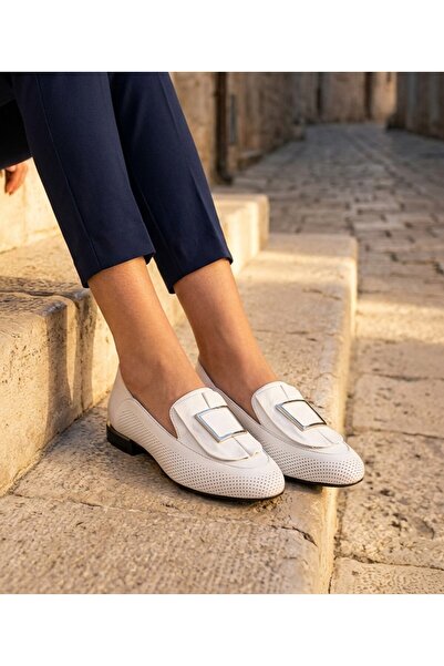 TwoEgoist Kadın Hakiki Deri Günlük Klasik Loafer - Babet Ayakkabı