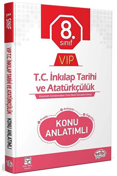 Editör Yayınevi Editör 8. Sınıf VIP TC İnkılap Tarihi ve Atatürkçülük Konu An...